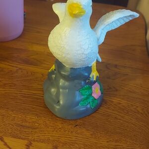 Decorative Bird Figurine - White and Gray